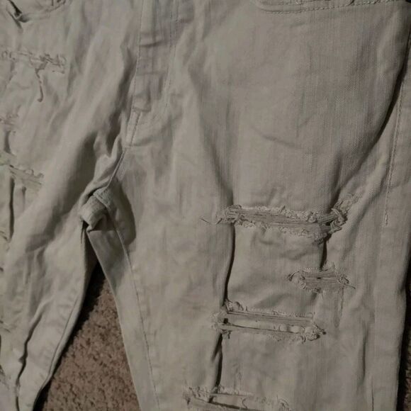 New Jordan Craig Ross Khaki Pants Mens Size 36 x 32 Distressed Beige Jeans - Picture 6 of 7